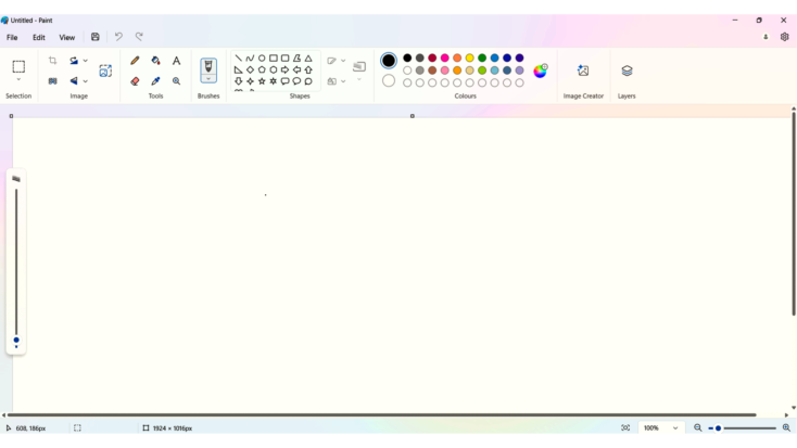 Paint software screenshot